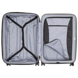 DELSEY PARIS Titanium Hardside Expandable Luggage with Spinner Wheels Checked Luggage, Silver, Checked - Medium 25 Inch