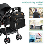 DERJUNSTAR Baby Diaper Bag Backpack, Diaper Changing Station, Baby Bags for Boys Girls,Waterproof Changing Pad,USB Charging Port,Pacifier Case, Sunshade and Toy Bar,