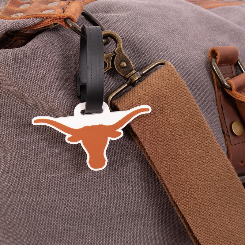 Desert Cactus University of Texas Luggage Tag UT Longhorns Durable PVC Travel ID Label for Bags and Backpacks (Design A) (Pack of 2)