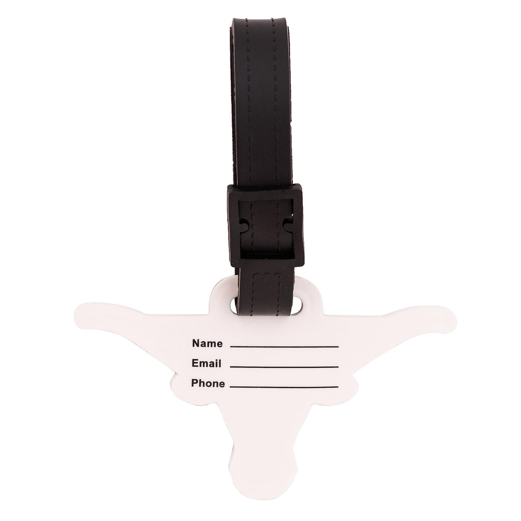 Desert Cactus University of Texas Luggage Tag UT Longhorns Durable PVC Travel ID Label for Bags and Backpacks (Design A) (Pack of 2)