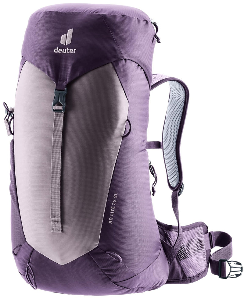 Deuter AC Lite 22L SL Hiking & Daypack Backpack with Narrow Fit, Steel Frame & Superior Breathability - Lavender - Purple