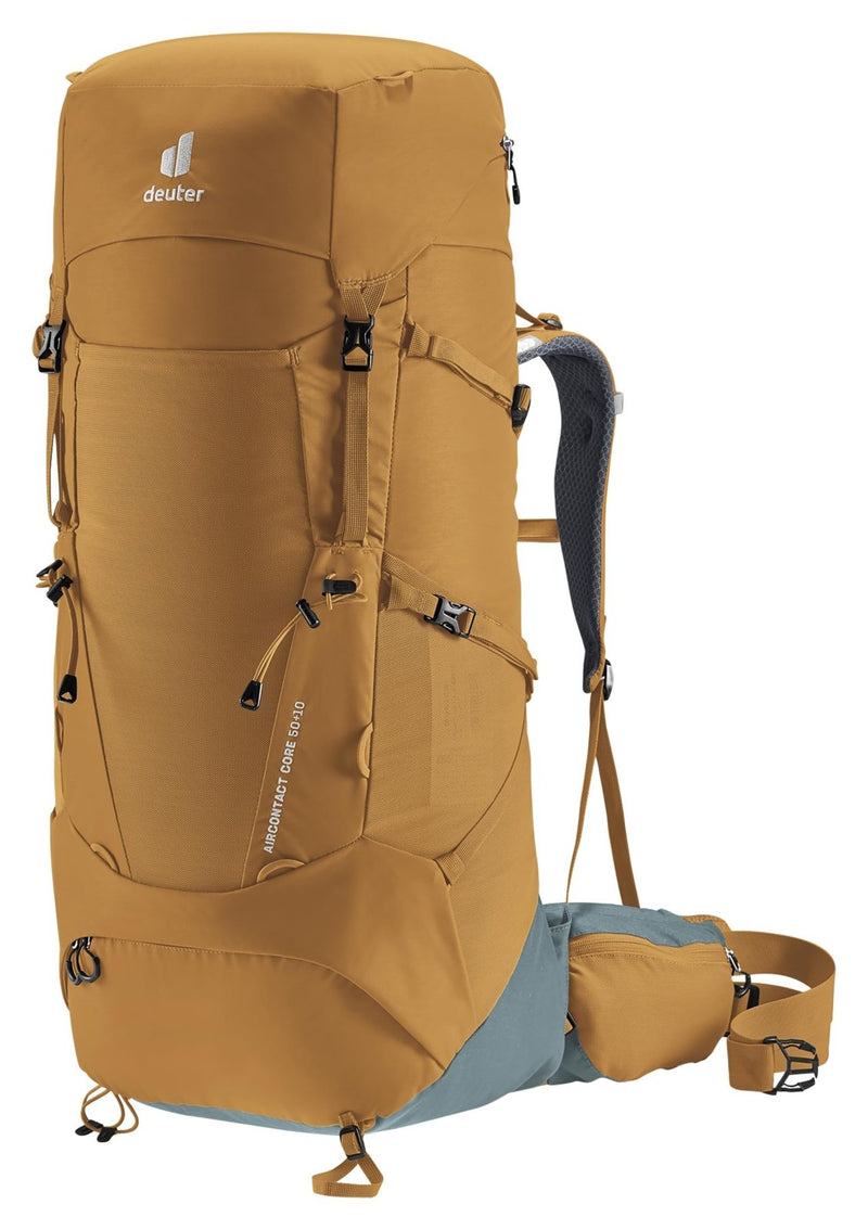 Deuter Aircontact Core 50+10L Hiking Backpack - Almond - Teal