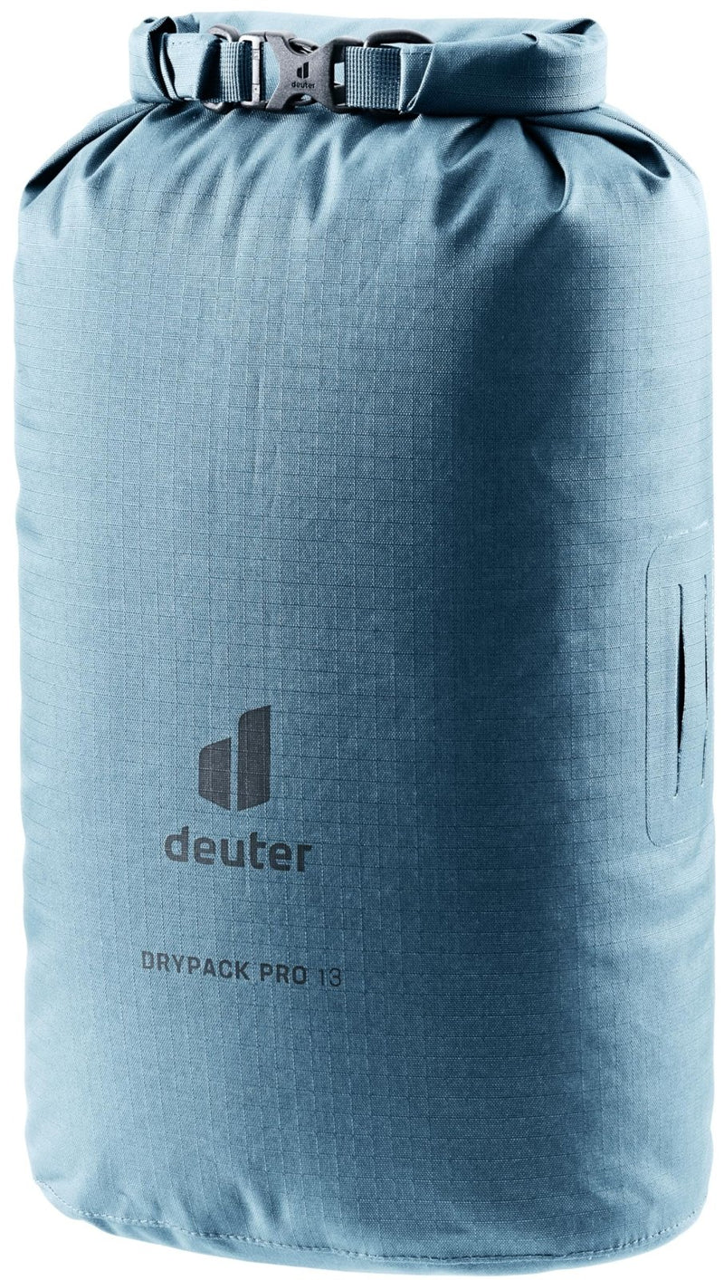 Deuter Drypack Pro 13L, Waterproof 13 - Liter Storage Pack Sack for Trekking, Hiking, Bikepacking & Mountain Climbing - Atlantic