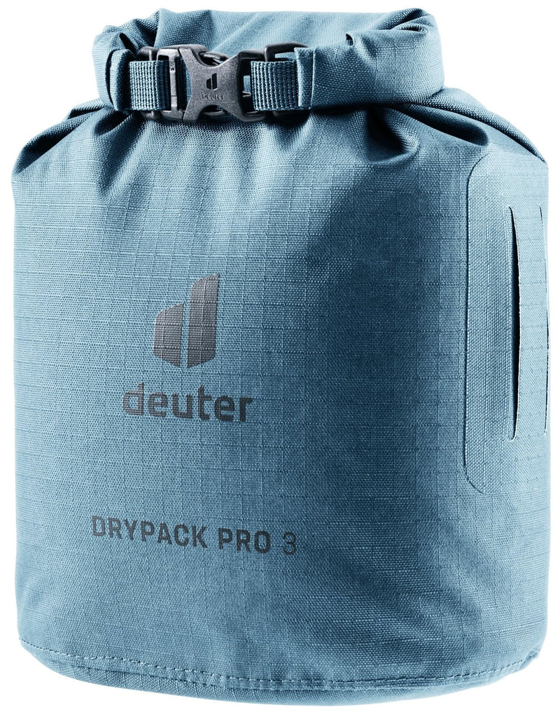 Deuter Drypack Pro 3L, Waterproof 3 - Liter Storage Pack Sack for Trekking, Hiking, Bikepacking & Mountain Climbing - Atlantic