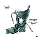 Deuter Kid Comfort Child Carrier and Backpack for Travel & Hiking with Toddlers - Forest