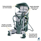 Deuter Kid Comfort Child Carrier and Backpack for Travel & Hiking with Toddlers - Forest