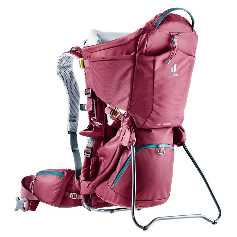 Deuter Kid Comfort Child Carrier and Backpack for Travel & Hiking with Toddlers - Maron