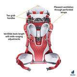Deuter Kid Comfort Child Carrier Hiking Backpack I Active Standard Fit & Active SL Women's Fit - Currant