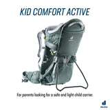 Deuter Kid Comfort Child Carrier Hiking Backpack I Active Standard Fit & Active SL Women's Fit - Teal