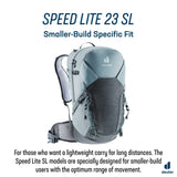 Deuter Speed Lite 23L SL Women’s Fit Hiking Backpack - Shale - Graphite