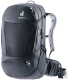 Deuter Trans Alpine 30L Backpack for Biking, Mountain Biking, & Bikepacking with U-Frame & Superior Breathability - Black