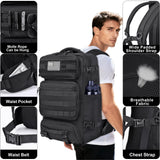 DEYACE 40L Travel Backpack Mens TSA Approved Carry - on Durable Large Weekender Backpack Fits 17.3 Inch Laptop YKK - Zipper AER Travel Pack with USB Charging Port Shoes Compartment