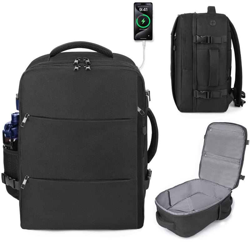 DEYACE Travel Backpack for Men Women, 18x14x8 inches TSA Approved Carry On Backpack Personal Item Size Airplane Approved Weekender Bag, Water Resistant Lightweight Laptop Daypack for Flight