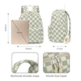 Dezcrab Corduroy Mini Backpack Purse Fashion Small Backpack Casual Daypack for Women Girls School Travel (Checkered Green)