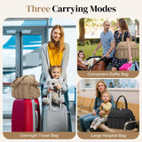 Diaper Bag Tote, Puffer Diaper Tote Bags Crossbody Hospital Bag Travel Large Mommy Bag, with Small Pacifier Case (Camel)