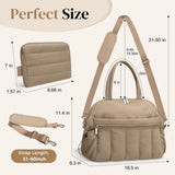 Diaper Bag Tote, Puffer Diaper Tote Bags Crossbody Hospital Bag Travel Large Mommy Bag, with Small Pacifier Case (Camel)