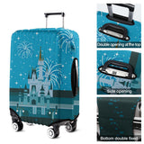 dicilly Luggage Cover Protector Travel Suitcase Cover Baggage Covers Fit 29 - 32 Inch Luggage (Castle Firework)