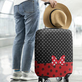 dicilly Luggage Covers for Suitcase Washable Red Bow Suitcase Cover Baggage Covers Fit 22 - 24 Inch Luggage