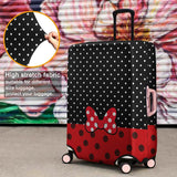 dicilly Luggage Covers for Suitcase Washable Red Bow Suitcase Cover Baggage Covers Fit 22 - 24 Inch Luggage