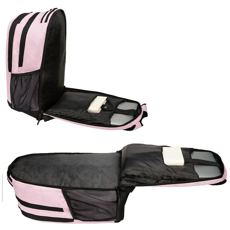 Dickies Large Laptop Backpack for Men Women, Water Resistant College Computer Bag for School Travel Work, Fits 15.6 Inch Notebook (Pink Rose)