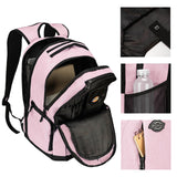 Dickies Large Laptop Backpack for Men Women, Water Resistant College Computer Bag for School Travel Work, Fits 15.6 Inch Notebook (Pink Rose)