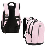 Dickies Large Laptop Backpack for Men Women, Water Resistant College Computer Bag for School Travel Work, Fits 15.6 Inch Notebook (Pink Rose)
