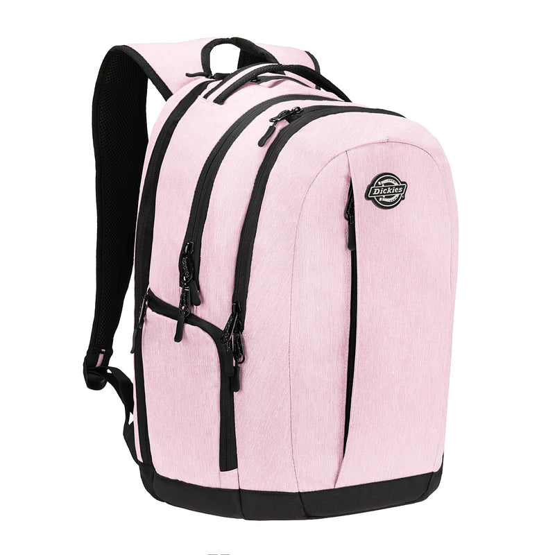 Dickies Large Laptop Backpack for Men Women, Water Resistant College Computer Bag for School Travel Work, Fits 15.6 Inch Notebook (Pink Rose)