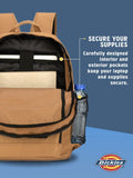 Dickies Tradesman Backpack Large Capacity Logo Water Resistant Casual Daypack for Travel Fits 15.6 Inch Notebook (Brown Duck)