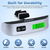 Digital Luggage Scale, WGGE Travel Luggage Weight Scale, Max 110lbs/50kg Baggage Scale with Backlit LCD Display
