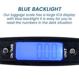 Digital Luggage Scales, 50kg/110lb Electronic Hanging Scales, Portable Digital Luggage Scale with Backlight Display, Handheld Style Suitcase Scales with Hook for Travel & Home Use