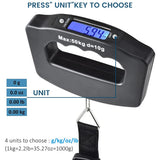 Digital Luggage Scales, 50kg/110lb Electronic Hanging Scales, Portable Digital Luggage Scale with Backlight Display, Handheld Style Suitcase Scales with Hook for Travel & Home Use