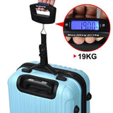 Digital Luggage Scales,110lb Electronic Hanging Scales, Portable Digital Luggage Scale with Backlight Digital Display Travel, Handheld Style Suitcase Scales with Hook for Travel Outdoor Home Use