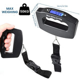 Digital Luggage Scales,110lb Electronic Hanging Scales, Portable Digital Luggage Scale with Backlight Digital Display Travel, Handheld Style Suitcase Scales with Hook for Travel Outdoor Home Use