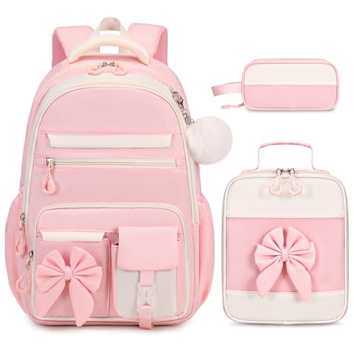 DIGOBAY Backpack for Girls, 3PCS Girls Backpack for School with Lunch Bag Pencil Case, Cute Kids Teens Bookbag for Kindergarten | Backpacks4Less