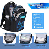 DIGOBAY Boys Backpack for School, 3PCS Cool Luminous Gamer Backpack for Boys with Lunch Box Pencil Case, Kids Backpacks Bookbag for Teen Boy Elementary Middle High School with USB Charging Port