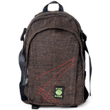 DIME BAGS Backpack For Travel & School, Durable Hempster Material, 9 Storage Compartments & 2 Side Bottle Pockets, Fits 17” Laptop, Adjustable Padded Straps, Hidden Internal Pocket (Earth)