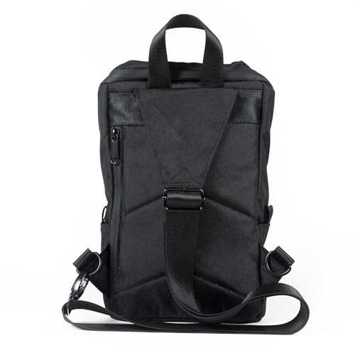 DIME BAGS Lockable Sling Backpack with Odor Sealing Carbon Lining, Scent & Spill Proof Crossbody Bag with 3-Digit Combo Lock, Water-Resistant Exterior, Adjustable Strap & Hidden Pocket (Black)