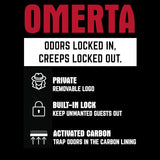 Dime Bags Odor Sealing Locking Backpack, Carbon Lining for Smell & Spill Protection, 3-Digit Combo Lock, Durable Water-Resistant Exterior, Compact Travel Bag, Changeable Patch, Mini Molly (Black)