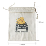 Dinggaogao Ducks for Ducking Drawstring Duck Bag Canvas Backpack Ducking Bag 11.81 x 15.7 inches