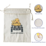 Dinggaogao Ducks for Ducking Drawstring Duck Bag Canvas Backpack Ducking Bag 11.81 x 15.7 inches