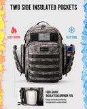 Dinictis Dad Diaper Bag, Mens Diaper Bag Backpack with Diaper Changing Mat, Military Diaper Backpack with Molle Webbing, Waterproof Pouch, Baby Wipes pocket, Insulated Bottle Pockets - Black Camo