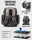Dinictis Dad Diaper Bag, Mens Diaper Bag Backpack with Diaper Changing Mat, Military Diaper Backpack with Molle Webbing, Waterproof Pouch, Baby Wipes pocket, Insulated Bottle Pockets - Black Camo