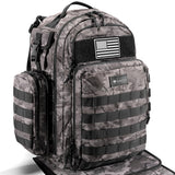Dinictis Dad Diaper Bag, Mens Diaper Bag Backpack with Diaper Changing Mat, Military Diaper Backpack with Molle Webbing, Waterproof Pouch, Baby Wipes pocket, Insulated Bottle Pockets - Black Camo