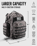 Dinictis Dad Diaper Bag, Mens Diaper Bag Backpack with Diaper Changing Mat, Military Diaper Backpack with Molle Webbing, Waterproof Pouch, Baby Wipes pocket, Insulated Bottle Pockets - Black Camo