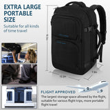 Dinictis Travel Backpack Carry on Flight Approved, Backpack Suitcase for Travel, Personal Item Travel Bag fits 17 inch Laptop - Black