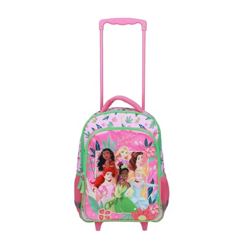Disney 16" Princesses Girls Rolling Backpack with Adjustable Handle | Backpacks4Less