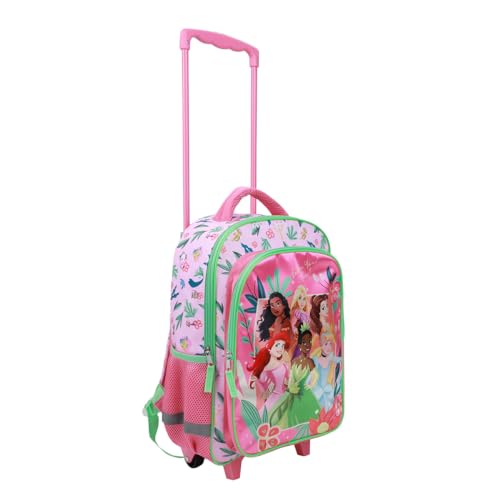 Disney 16" Princesses Girls Rolling Backpack with Adjustable Handle