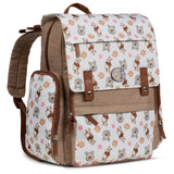 Disney Diaper Bag Backpack with Changing Pad Winnie the Pooh – 16” Nylon Baby Bag for Parents, Insulated Bottle Holders, Multiple Storage Pockets