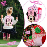 Disney Mini Backpack for Girls Toddlers 12x9” Preschool Backpack for Daycare Travel School Supplies Gifts for Girls (Pink Minnie 3D)