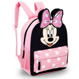 Disney Minnie Mouse Backpack for Girls Toddlers Kids - Bundle with 12" Preschool Toddler Backpack with Ears, Bow, and Stickers (Minnie Mouse School Supplies)